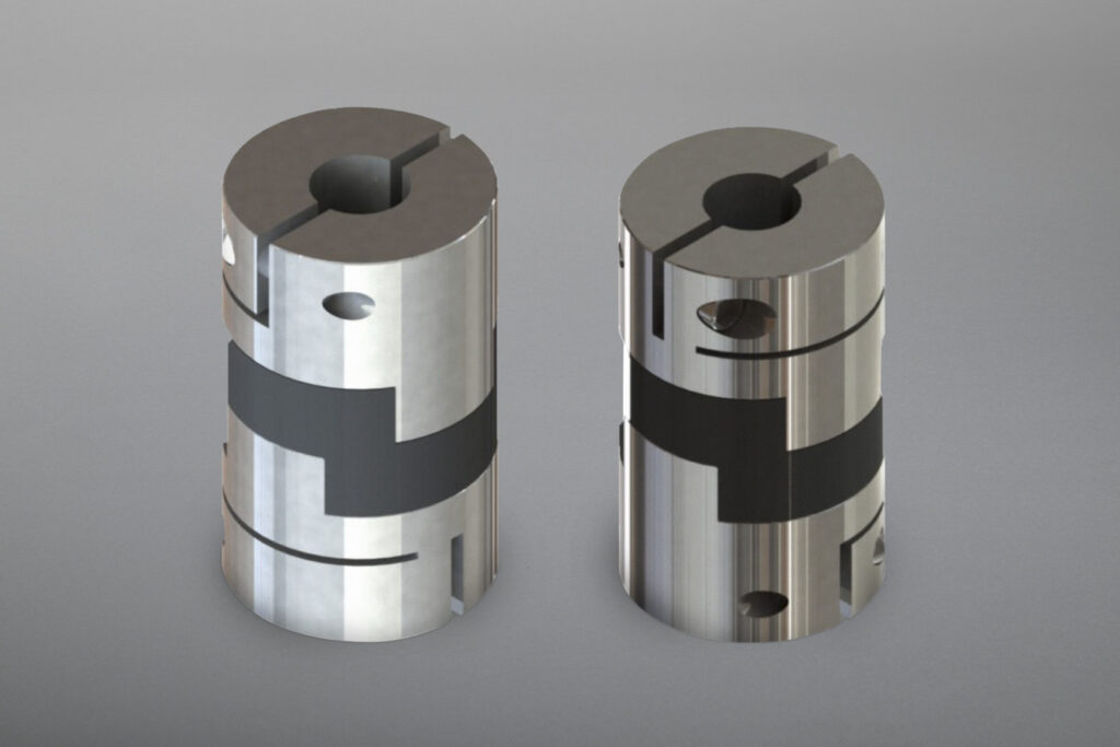 Standard-Kettenkupplungen bestehen aus 2 Standard Kettenrädern mit einseitiger Nabe, die mit einer Zweifachrollenkette nach DIN 8187 miteinander gekuppelt werden. Sie gewährleisten eine elastische Übertragung des Drehmoments.