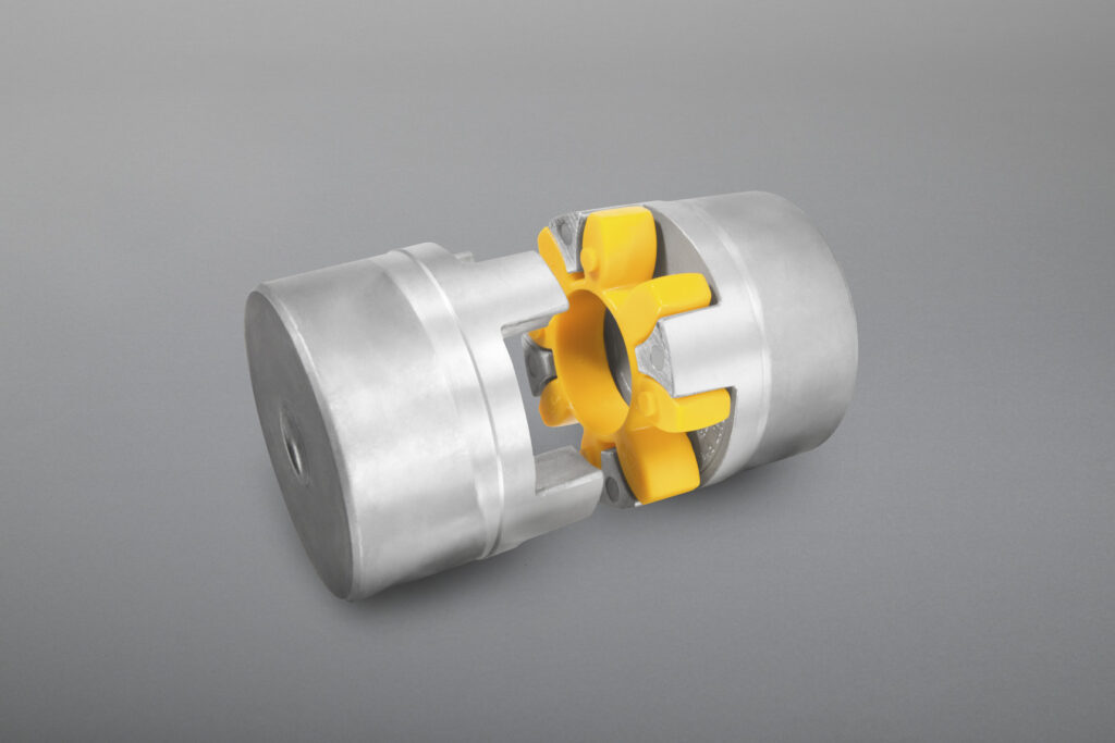 Standard-Kettenkupplungen bestehen aus 2 Standard Kettenrädern mit einseitiger Nabe, die mit einer Zweifachrollenkette nach DIN 8187 miteinander gekuppelt werden. Sie gewährleisten eine elastische Übertragung des Drehmoments.